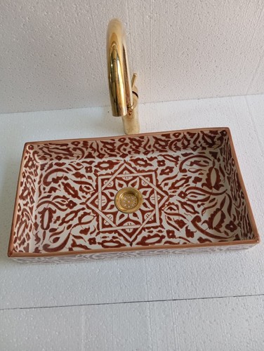 Moroccan brown white - moroccan,